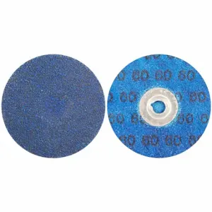 MERIT 08834167075 Quick-Change Sanding Disc, 3 Inch Dia, Zirconia Alumina, 60 Grit, Polyester | CT2ZTD 358EY9