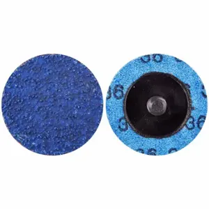 MERIT 08834167107 Quick-Change Sanding Disc, 2 Inch Dia, Zirconia Alumina, 36 Grit, Polyester | CT2ZUW 358EP1