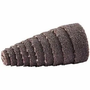 MERIT 08834181878 Cartridge Roll, Tapered, 1 Inch Dia x 2 Inch L, 3/16 Inch Pilot, Aluminum Oxide, 60 Grit | CT2ZQJ 358DY8