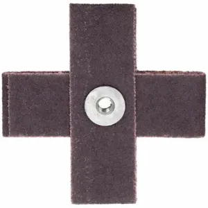 MERIT 08834182140 Cross Pad, 3 Inch W X 3 Inch L, 1/4 Inch -20 Eyelet, Aluminum Oxide, 80 Grit, X Wt Cotton | CT3ADP 464P78