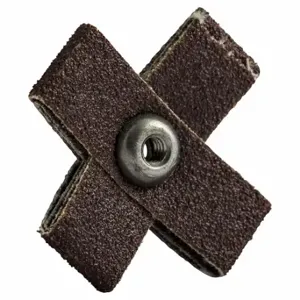 MERIT 08834182196 Cross Pad, 1 1/2 Inch W X 1 1/2 Inch L, #8-32 Eyelet, Aluminum Oxide, 100 Grit | CT3ADA 804KW4