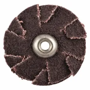 MERIT 08834184065 Overlap Slotted Disc, 1 1/4 Inch Dia, Eyelet, Aluminum Oxide, 80 Grit, X Wt Cotton, R228 | CT2ZQV 464R02