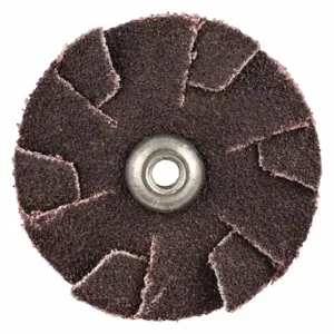 MERIT 08834184079 Overlap Slotted Disc, 1 1/2 Inch Dia, Eyelet, Aluminum Oxide, 80 Grit, X Wt Cotton, R228 | CT2ZQQ 464R03