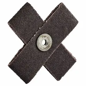 MERIT 08834184119 Cross Pad, 3 Inch W X 3 Inch L, 1/4 Inch -20 Eyelet, Aluminum Oxide, 80 Grit, X Wt Cotton | CT3ADN 804KW5