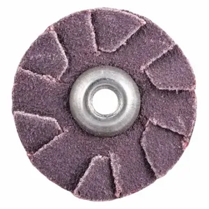 MERIT 08834184151 Overlap Slotted Disc, 1 Inch Dia, Eyelet, Aluminum Oxide, 120 Grit, X Wt Cotton, R228 | CT2ZQX 464R05