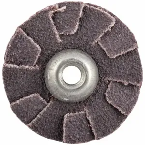 MERIT 08834184224 Overlap Slotted Disc, 1 Inch Dia, Eyelet, Aluminum Oxide, 100 Grit, X Wt Cotton, R228 | CT2ZQW 804KW8