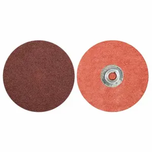 MERIT 69957399652 Quick-Change Sanding Disc, Ts, 3 Inch Dia, Aluminum Oxide, P50 Grit, Y Wt Polyester, R766 | CT2ZUE 1EDT2