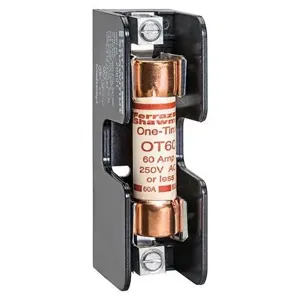 MERSEN FERRAZ 20656 Fuse Base, 250V, 60A Class H/K, 1 Pole, Tin Plated, Copper Box | CH4QTU