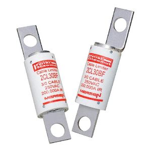 MERSEN FERRAZ 2CL250CF Cable Protector Fuse, 250V, 250 MCM, Cable To Offset Bus Mount | CH4QWZ Offset Bus