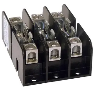 MERSEN FERRAZ 30308T Fuse Base, 300V, 30A, Class T, 3 Pole, Tin Plated, Aluminium Box | CH4QYA