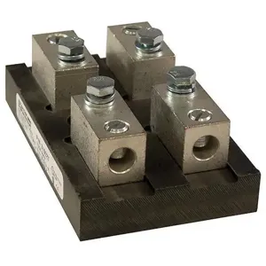 MERSEN FERRAZ 31002T Fuse Base, 300V, 100A, Class T, 2 Pole, Tin Plated, Copper Box | CH4RAJ