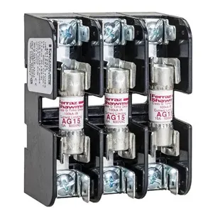 MERSEN FERRAZ 40353G Fuse Base, 480V, 30A, Class G, 3 Pole, Tin Plated, Copper Box | CH4RCL