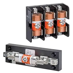 MERSEN FERRAZ 61008SJ Fuse Base, 600V, 100A, Class J, 3 Pole, Tin Plated, Aluminium Box | CH4RLG