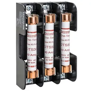 MERSEN FERRAZ 60358 Fuse Base, 600V, 30A, Class H And K, 3 Pole, Tin Plated, Copper Box | CH4RHM