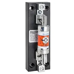 MERSEN FERRAZ 61006J Fuse Base, 600V, 100A, Class J, 1 Pole, Tin Plated, Aluminium Box | CH4RKY