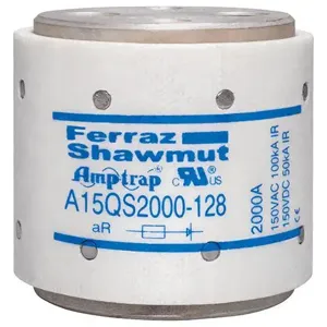 MERSEN FERRAZ A15QS2000-128 Semiconductor Fuse, High Speed, 150V, 2000A, aR Class | CH4TVN