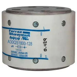 MERSEN FERRAZ A30QS1800-128 Semiconductor Fuse, High Speed, 300V, 1800A, aR Class | CH4UHR