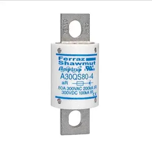 MERSEN FERRAZ A30QS80-4 Semiconductor Fuse, High Speed, 300V, 80A, aR Class | CH4ULA