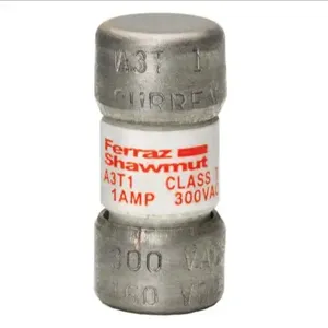 MERSEN FERRAZ A3T1 Fuse, Fast Acting, 300V, 1A, Class T, 1 Pole | AG8LGG