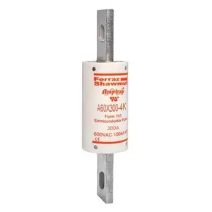 MERSEN FERRAZ A60X300-4K Semiconductor Fuse, High Speed, 600V, 300A, aR Class, Type 4K | CH4VGV