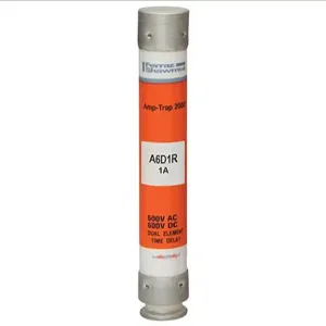 MERSEN FERRAZ A6D1R Time Delay Fuse, 600V, 1A, Class RK1, 1 Pole | AG8LLY