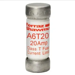 MERSEN FERRAZ A6T20 Fuse, Fast Acting, 600V, 20A, Class T, 1 Pole | AG8LPH