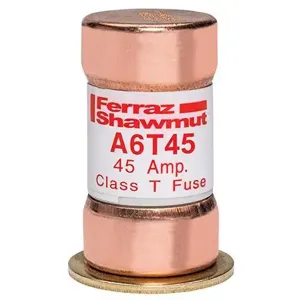 MERSEN FERRAZ A6T45 Fuse, Fast Acting, 600V, 45A, Class T, 1 Pole | AG8LPV