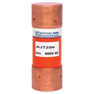 MERSEN FERRAZ AJT25N Time Delay Fuse, 600V, 25A, Class J | CH4WDK