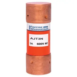 MERSEN FERRAZ AJT3N Time Delay Fuse, 600VAC, 3A, Class J | CH4WDX