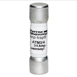 MERSEN FERRAZ ATM3/4 Fast Acting Midget Fuse, 600VAC, 0.75A, 1 Pole | AG8LWL