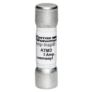 MERSEN FERRAZ ATM3 Fast Acting Midget Fuse, 600VAC, 3A, 1 Pole | AG8LWK