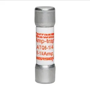 MERSEN FERRAZ ATQ6-1/4 Time Delay Midget Fuse, 500VAC, 6.25A, 1 Pole | AG8LZD