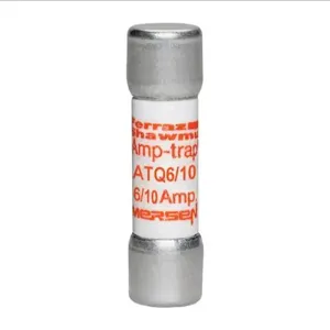 MERSEN FERRAZ ATQ6/10 Time Delay Midget Fuse, 500VAC, 0.6A, 1 Phase, 1 Pole | AG8LZC