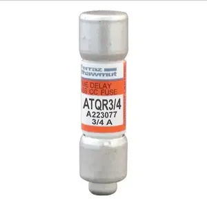 MERSEN FERRAZ ATQR3/4 Time Delay Fuse, 600V, 0.75A, Class CC, 1 Pole | AG8MAB