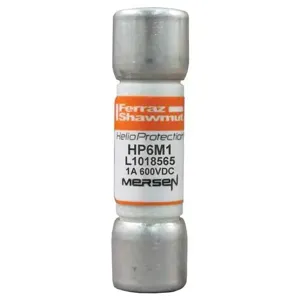 MERSEN FERRAZ HP6M1 Fuse, 600 VDC, 1A, gPV Class | CH4YYY