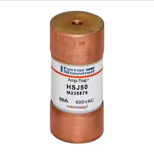 MERSEN FERRAZ HSJ50 Fuse, High Speed, Class J, 600V, 50A | CH4ZAL HSJ15