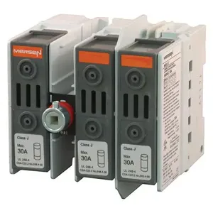 MERSEN FERRAZ M30J12 Disconnect Fuse, Class J, 600V, 30A, 3 Pole | CH4ZLX