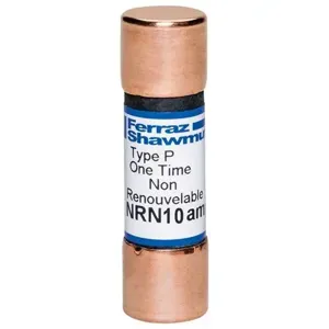 MERSEN FERRAZ NRN10 Canadian Fuse, 250V, 10A, Ferrule Mount | CH6AMR