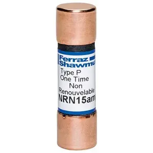 MERSEN FERRAZ NRN15BP Canadian Fuse, 250V, 15A, Ferrule Mount | CH6AMY