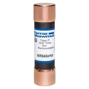 MERSEN FERRAZ NRN40BP Canadian Fuse, 250V, 40A, Ferrule Mount | CH6ANV