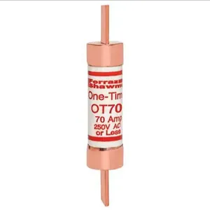 MERSEN FERRAZ OT70 Fuse, Fast Acting, 250VAC, 70A, 1 Pole | AG8TLA