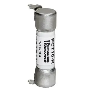 MERSEN FERRAZ PCT10-R PC Mount Fuse, Time Delay, 500V, 10A | CH6AYP PCT2-R