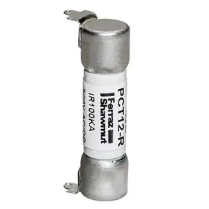 MERSEN FERRAZ PCT12-R PC Mount Fuse, Time Delay, 500V, 12A | CH6AYT PCT3-R