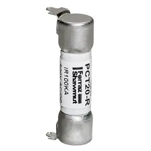 MERSEN FERRAZ PCT20-R PC Mount Fuse, Time Delay, 500V, 20A | CH6AZC PCT5-R