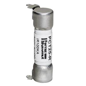 MERSEN FERRAZ PCT25-R PC Mount Fuse, Time Delay, 500V, 25A | CH6AZF PCT6-R