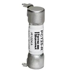 MERSEN FERRAZ PCT25-R PC Mount Fuse, Time Delay, 500V, 25A | CH6AZF PCT6-R