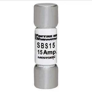 MERSEN FERRAZ SBS15 Fast Acting Midget Fuse, 600VAC, 15A, 1 Pole | AG8UWP