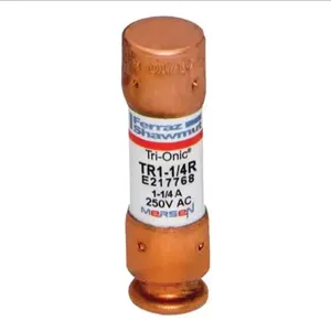 MERSEN FERRAZ TR1-1/4R Time Delay Fuse, 250V, 1.25A, Class RK5 | CH6CDD