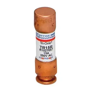 MERSEN FERRAZ TR15R-3PK Time Delay Fuse, 250V, 15A, Class RK5, 3 Pack | CH6CDK