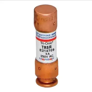 MERSEN FERRAZ TR5R Time Delay Fuse, 250VAC, 5A, 1 Pole | AG8WNY